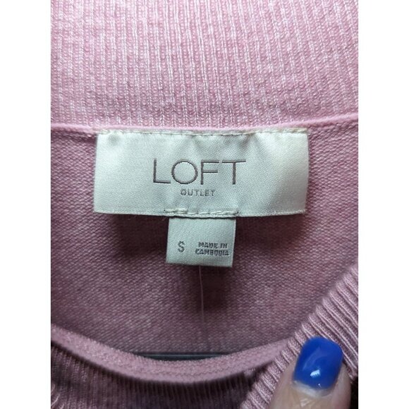 Ann Taylor Loft Light Acid Pink Women's Size Small NWT Long Sleeve Turtleneck - Picture 4 of 14